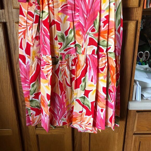 NWT Vince Camuto Square Neck Floral Fit & Flare MIDI Dress Plus Size 20W - Picture 13 of 16